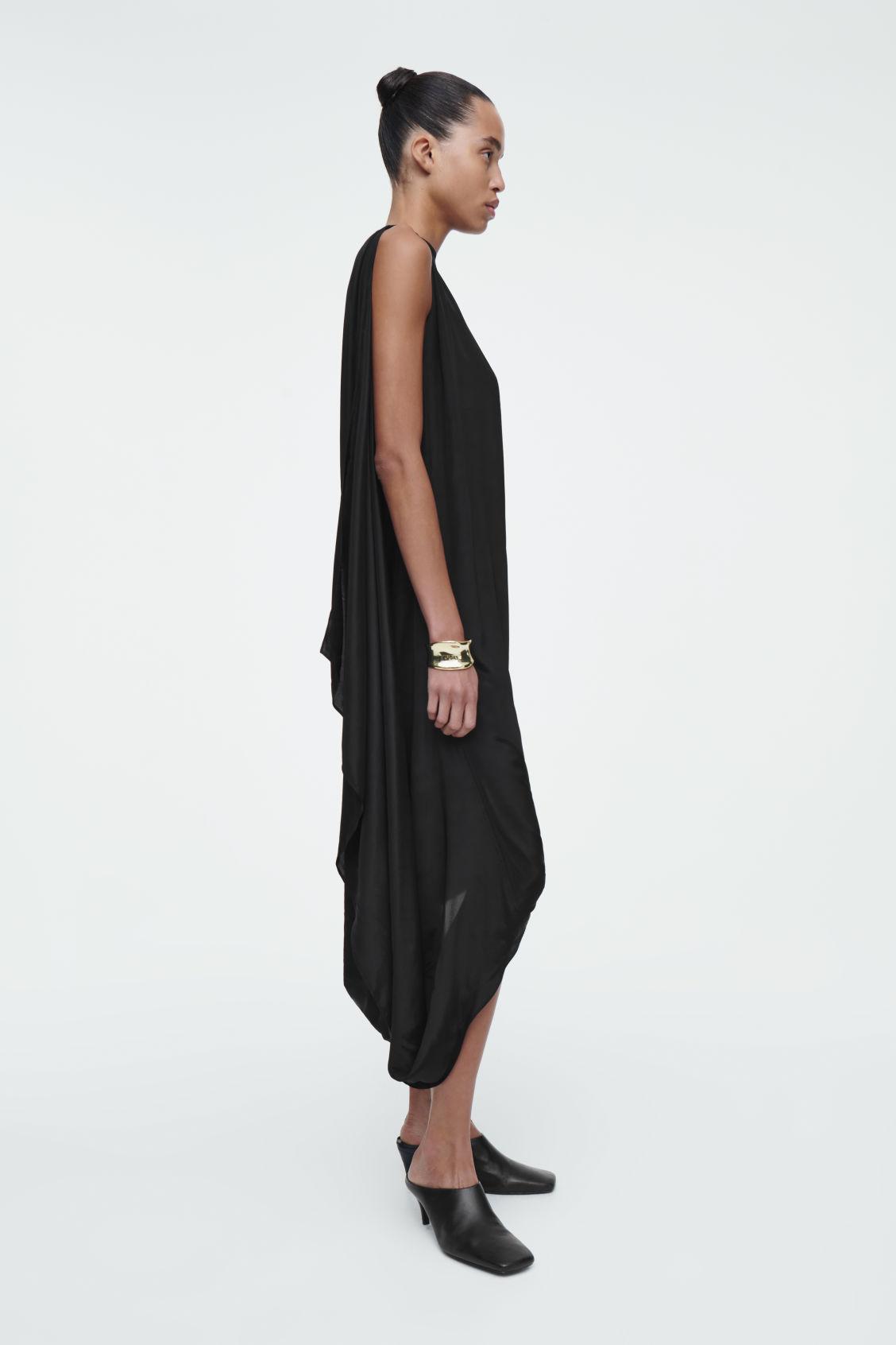 cos draped bubble midi dress Cos DRAPED BUBBLE MIDI DRESS