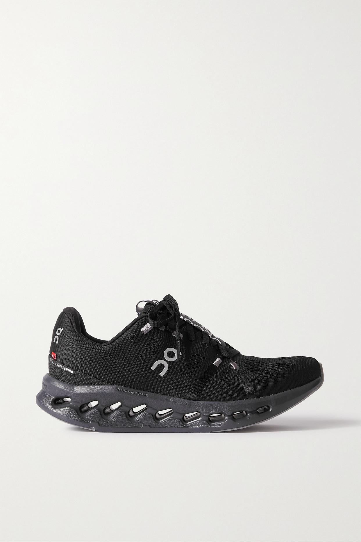 ON-RUNNING Cloudsurfer Webbing-Trimmed Stretch-Knit Sneakers | endource