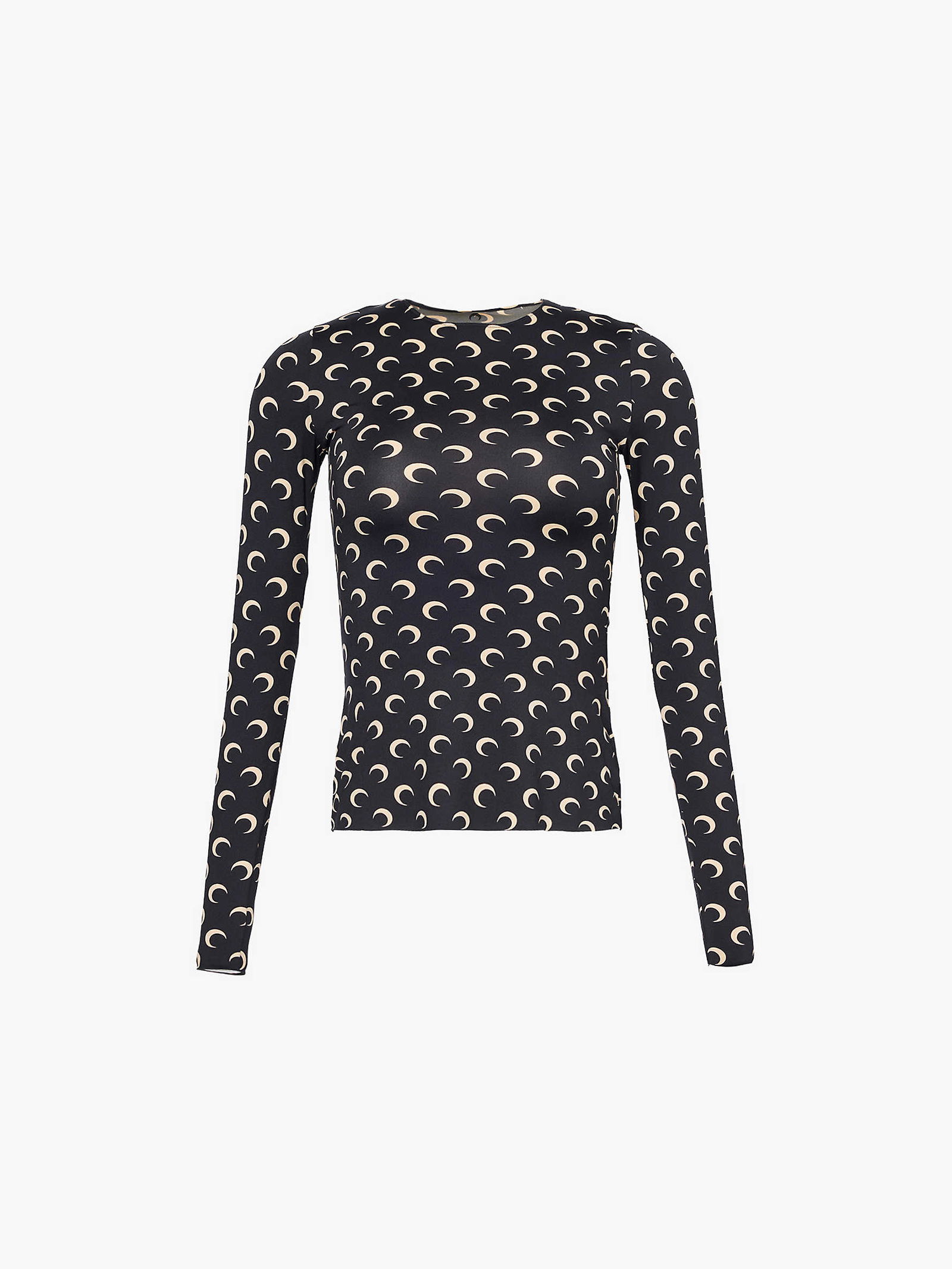 'Moon Printed Jersey' cropped top Tops