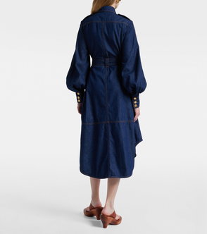 knee length dresses for ladies Zimmermann Aliane Scallop Midi Dress main image 0