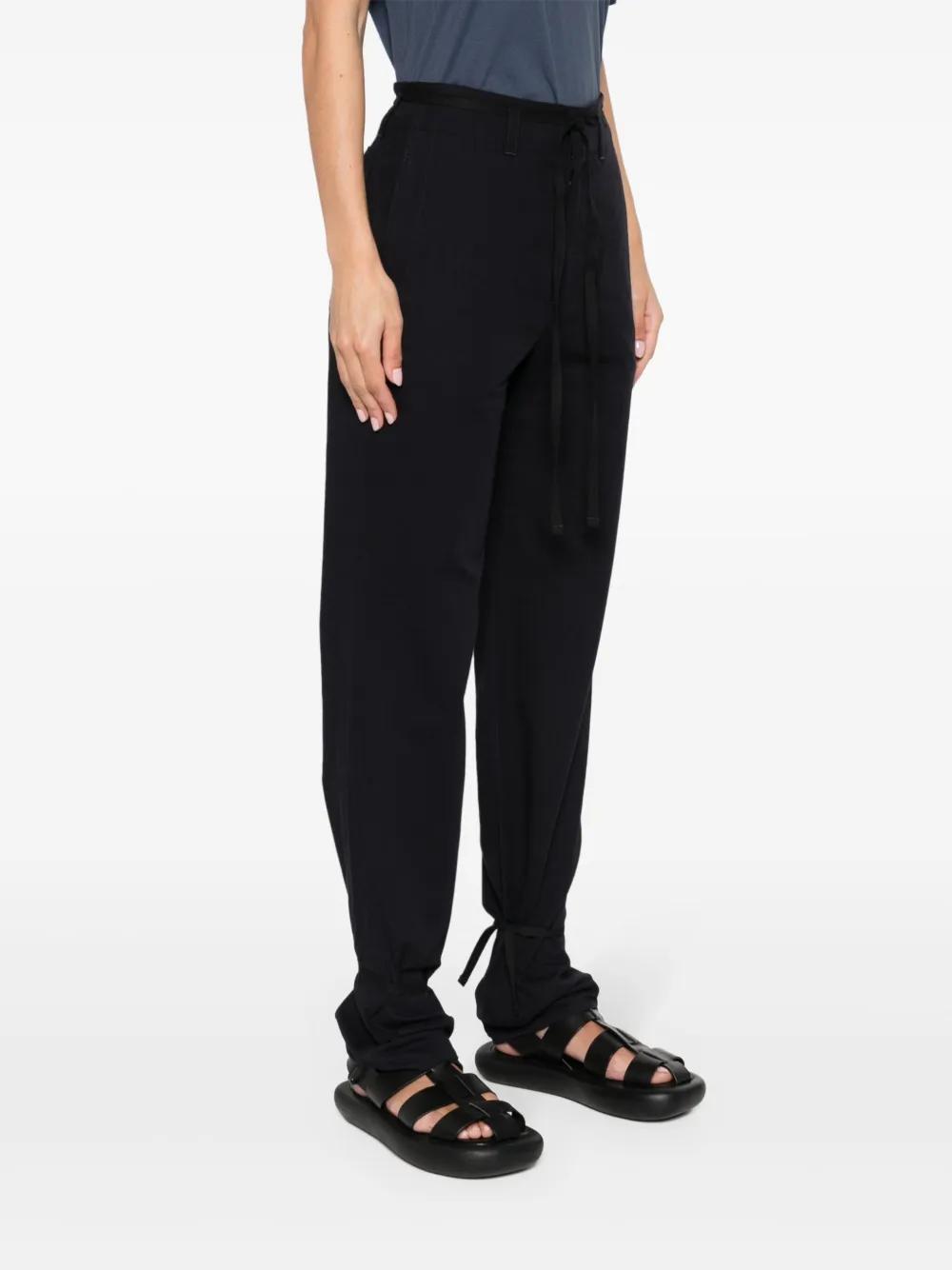 LEMAIRE Cotton Straight Trousers - Black | endource