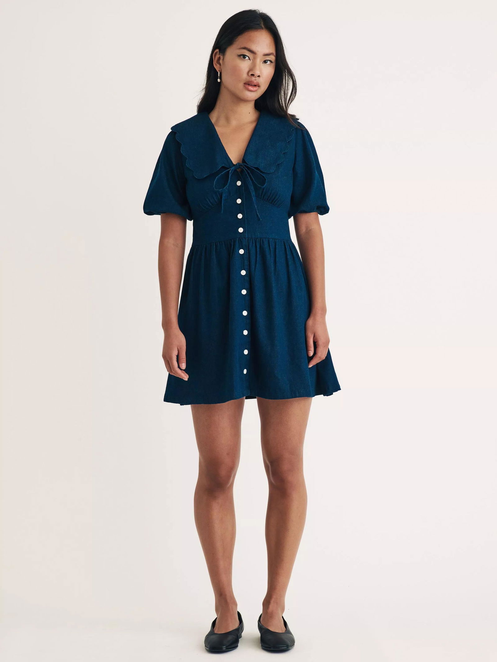 denim long sleeve birdie mini dress Blue Jean Beauty Denim Mini Dress | Trendy Women's Dress