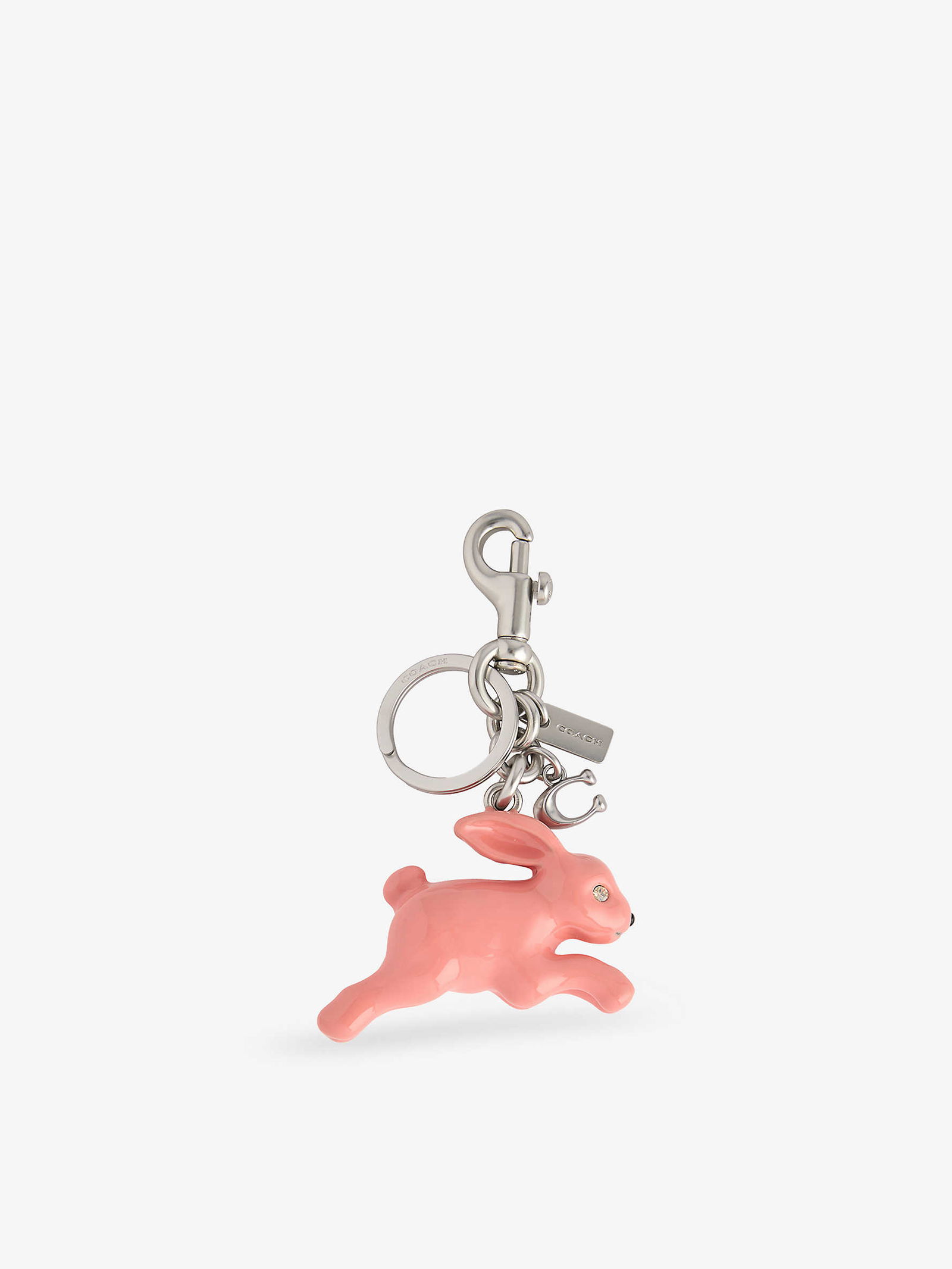 Coach Keychains Rabbit COACH Bunny Bag Crystal Metal Bag Charm in Lh/pink | endource