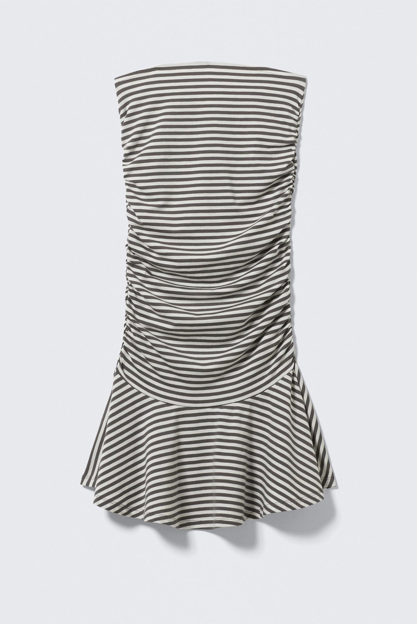 ONION MESH & STRETCH CRINKLED WOVEN TUBE MINI DRESS main image 0