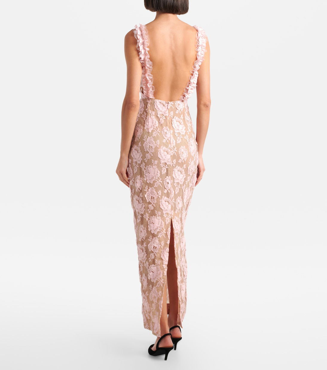 green emerald velvet dress Alessandra Rich - Embroidered Evening Dress - 38 main image 1
