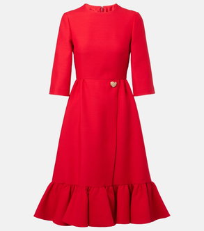 Red Valentino dress with a heart-shaped embellishment
