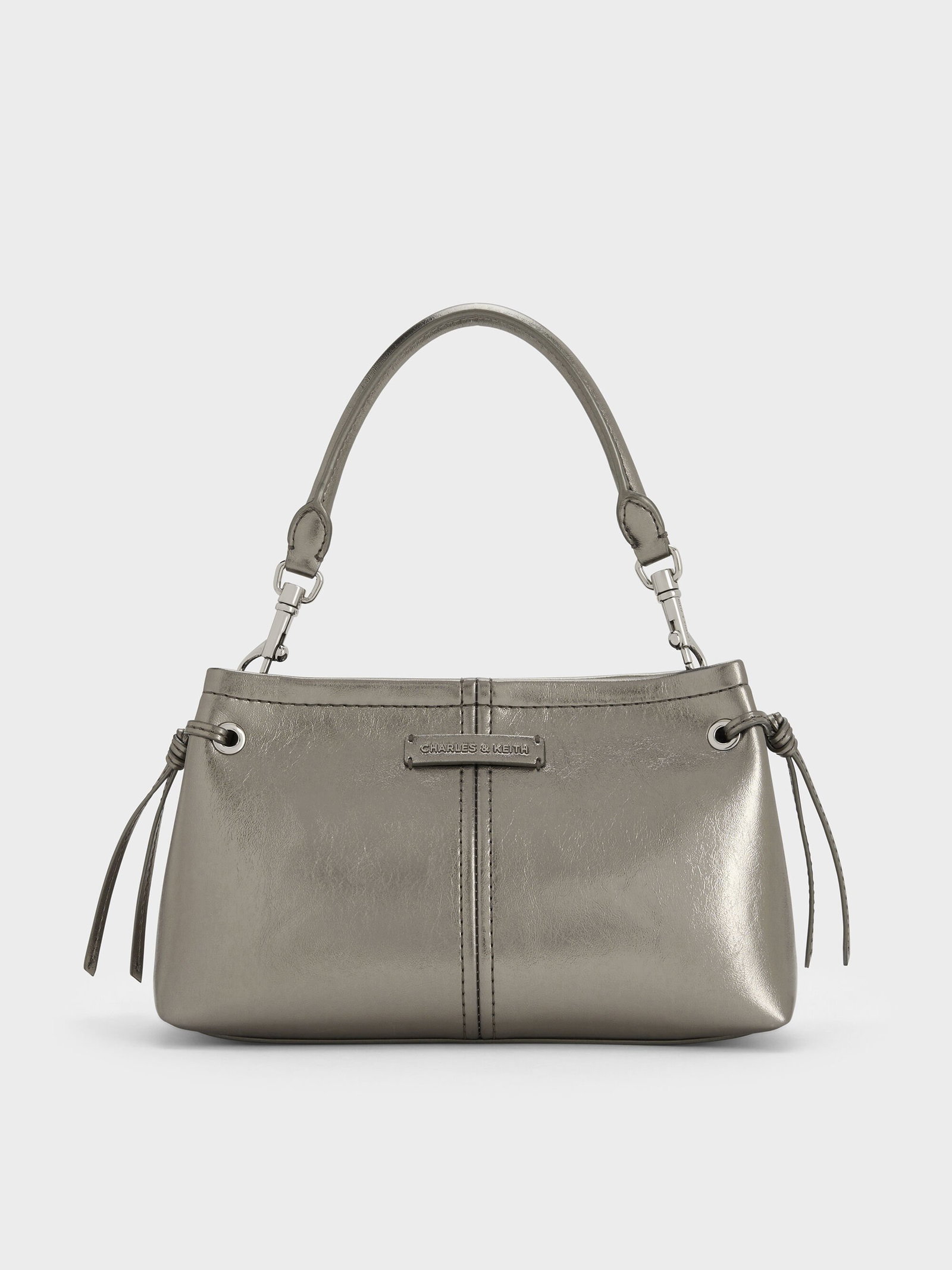 CHARLES & KEITH Noane Metallic Top Handle Bag | endource