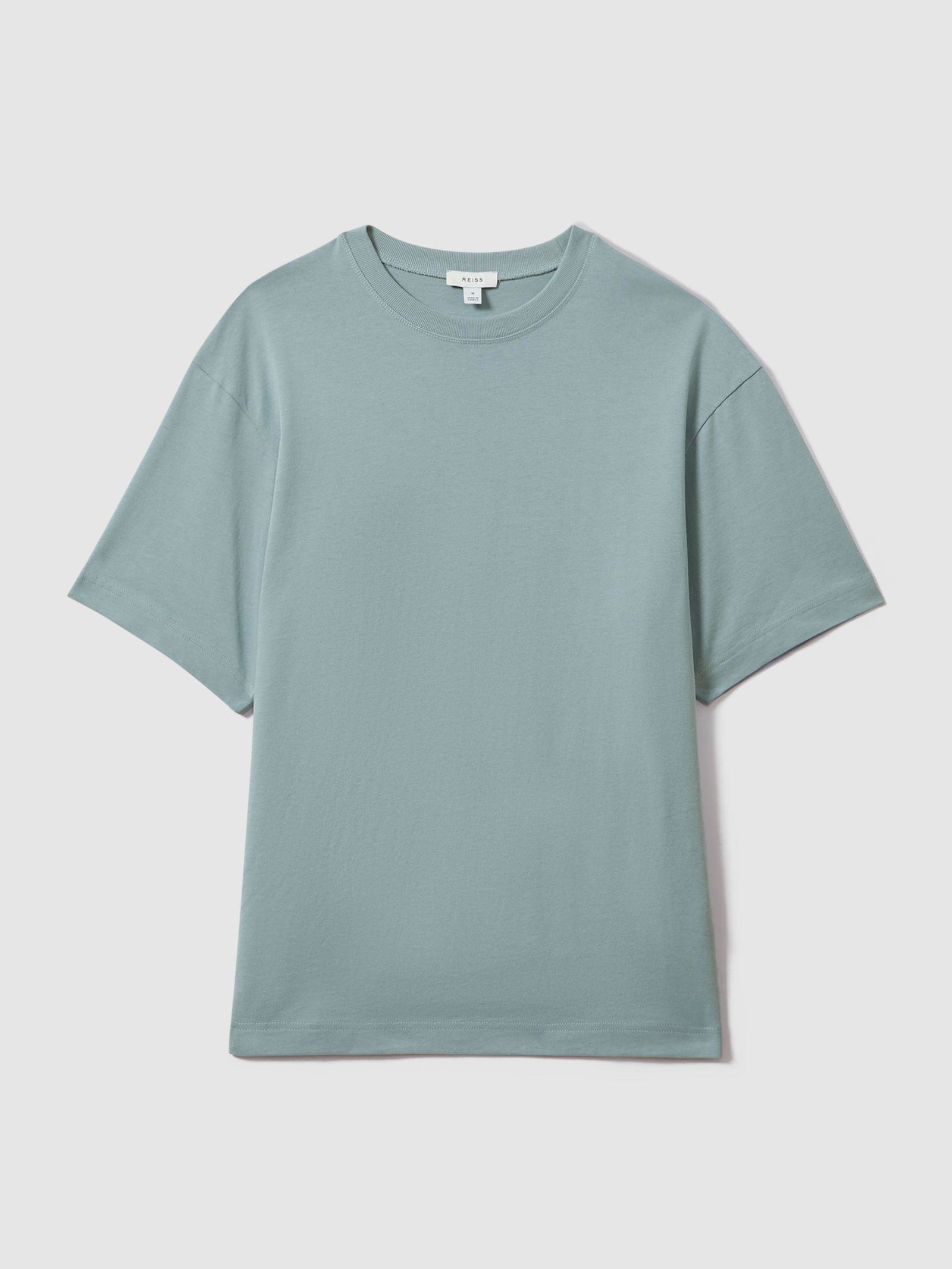 REISS Tate Oversized Garment Dye T-Shirt in Faded Denim | Endource