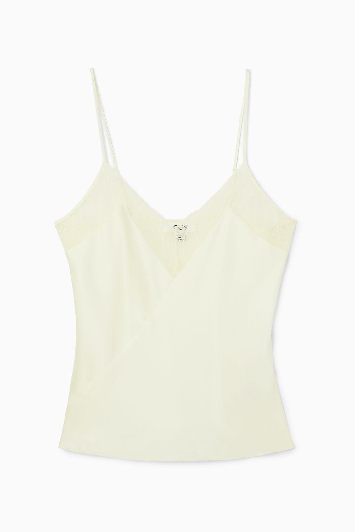 Cynthia Lace Trim Texture Cami Top
