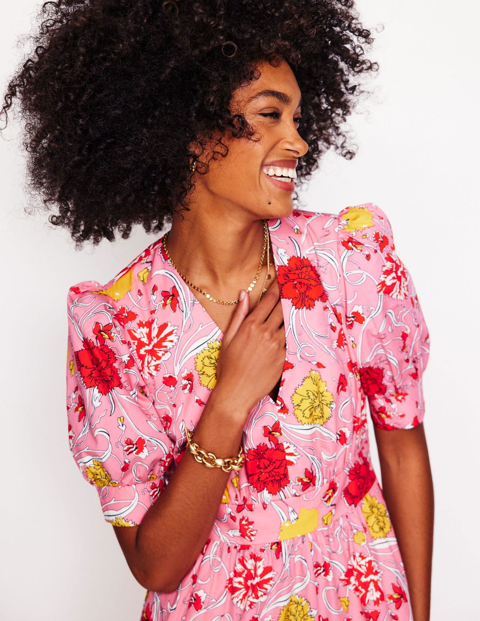 boden bella puff sleeve maxi dress Bella Puff Sleeve Maxi Dress - Multi, Blossom Cascade