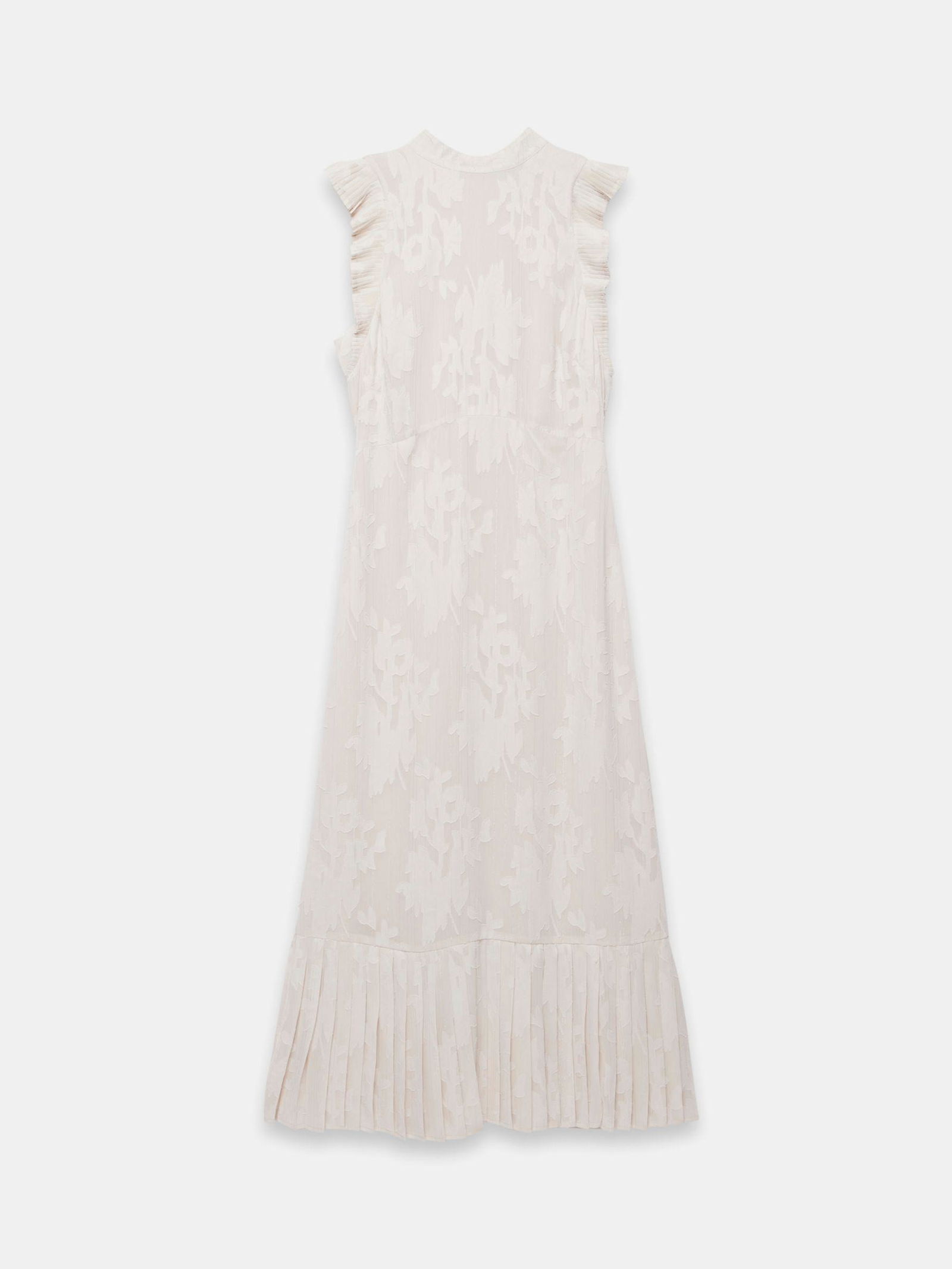 MINT VELVET Floral Pleated Midi Dress in Natural | Endource