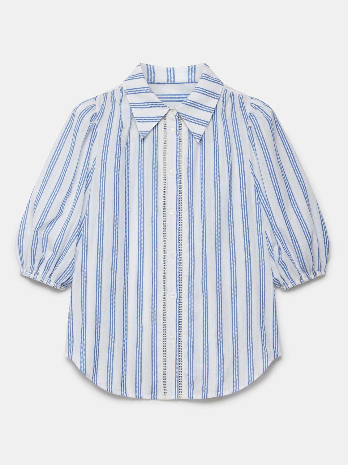 Striped Balloon Sleeve Knit Pullover