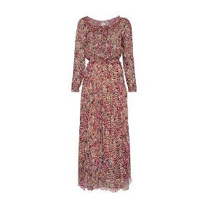 BODEN Curved Waist Maxi Dress in Multi, Moire Bloom