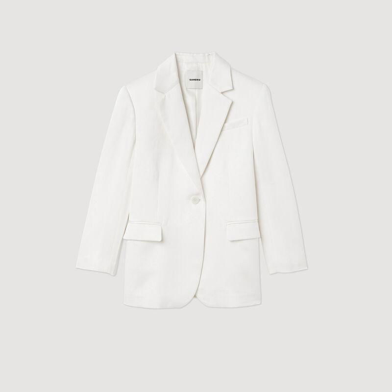 White linen blazer, SANDRO