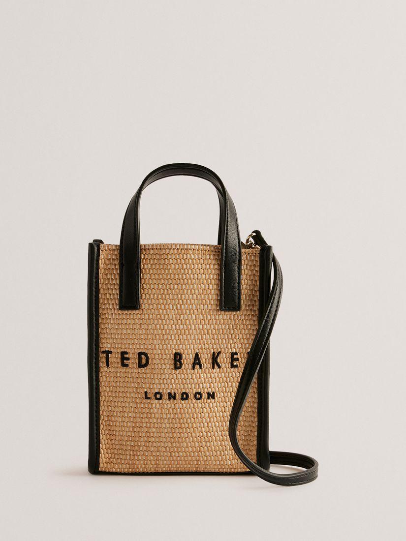 Ted Baker Sac shopper noir pour femme - Barni Faux Raffia Large Shopper