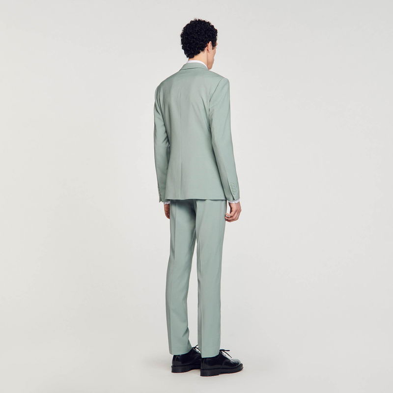 Sandro light green suit, back view