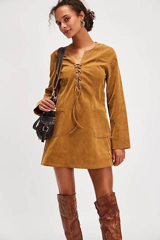 knee length dresses for ladies Free People Atlas Suede Mini L Coffee