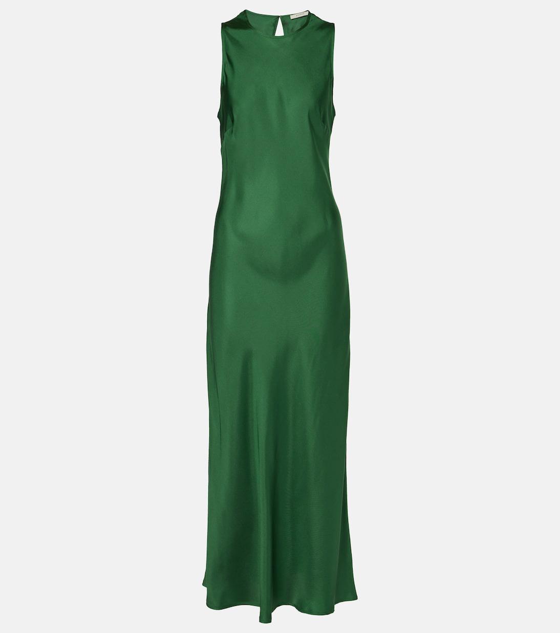 asceno valencia silk satin slip dress Asceno Pink Valencia Silk Midi Dress