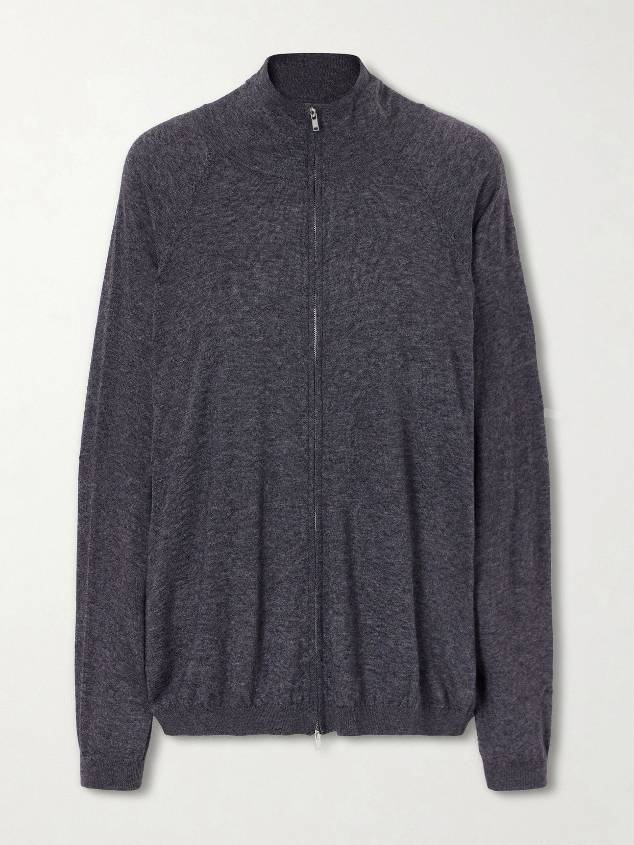 THE FRANKIE SHOP Baxe Knitted Wool-Blend Zip-Up Cardigan | endource
