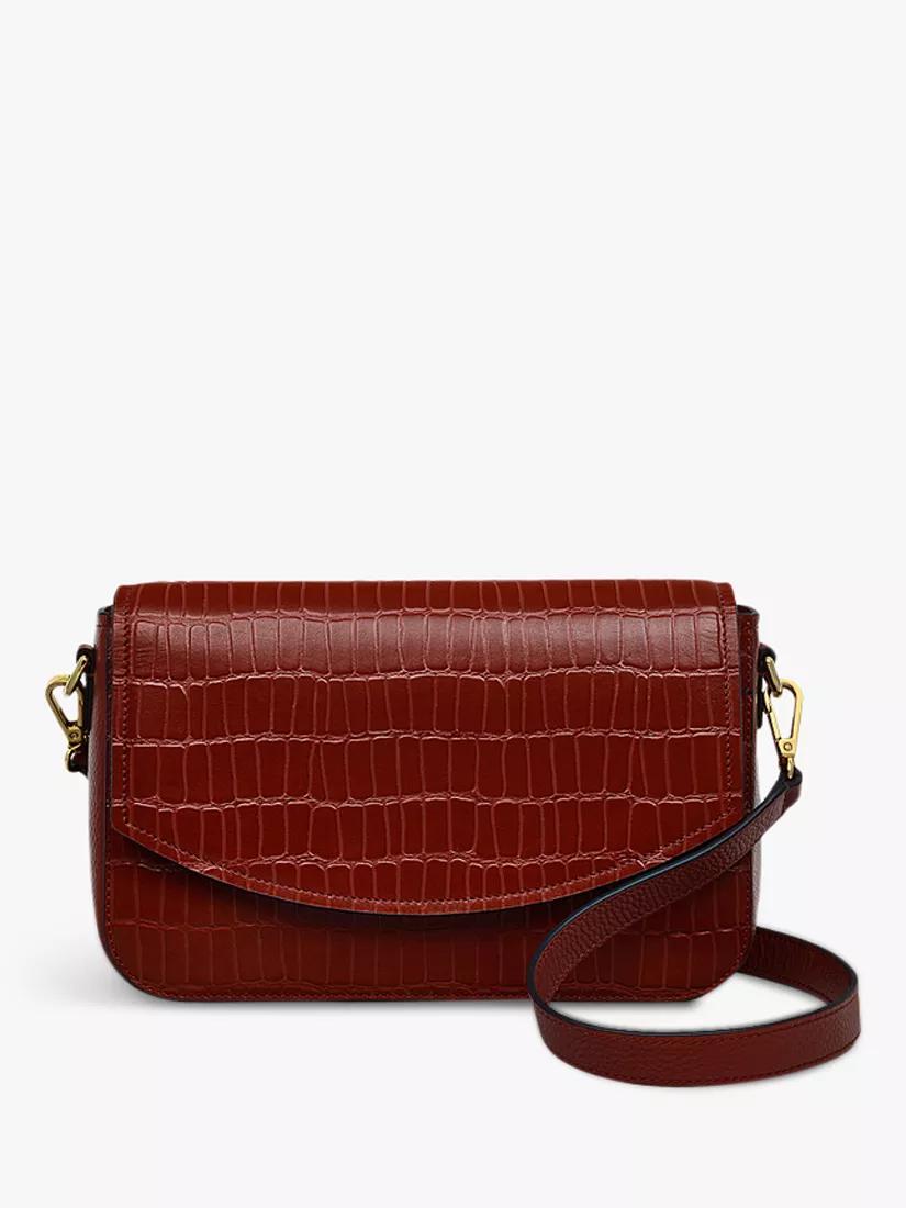 RADLEY London River Road Mini Crossbody Bag – Faux Crocodile Leather, Pumice Color, Phone Bag
