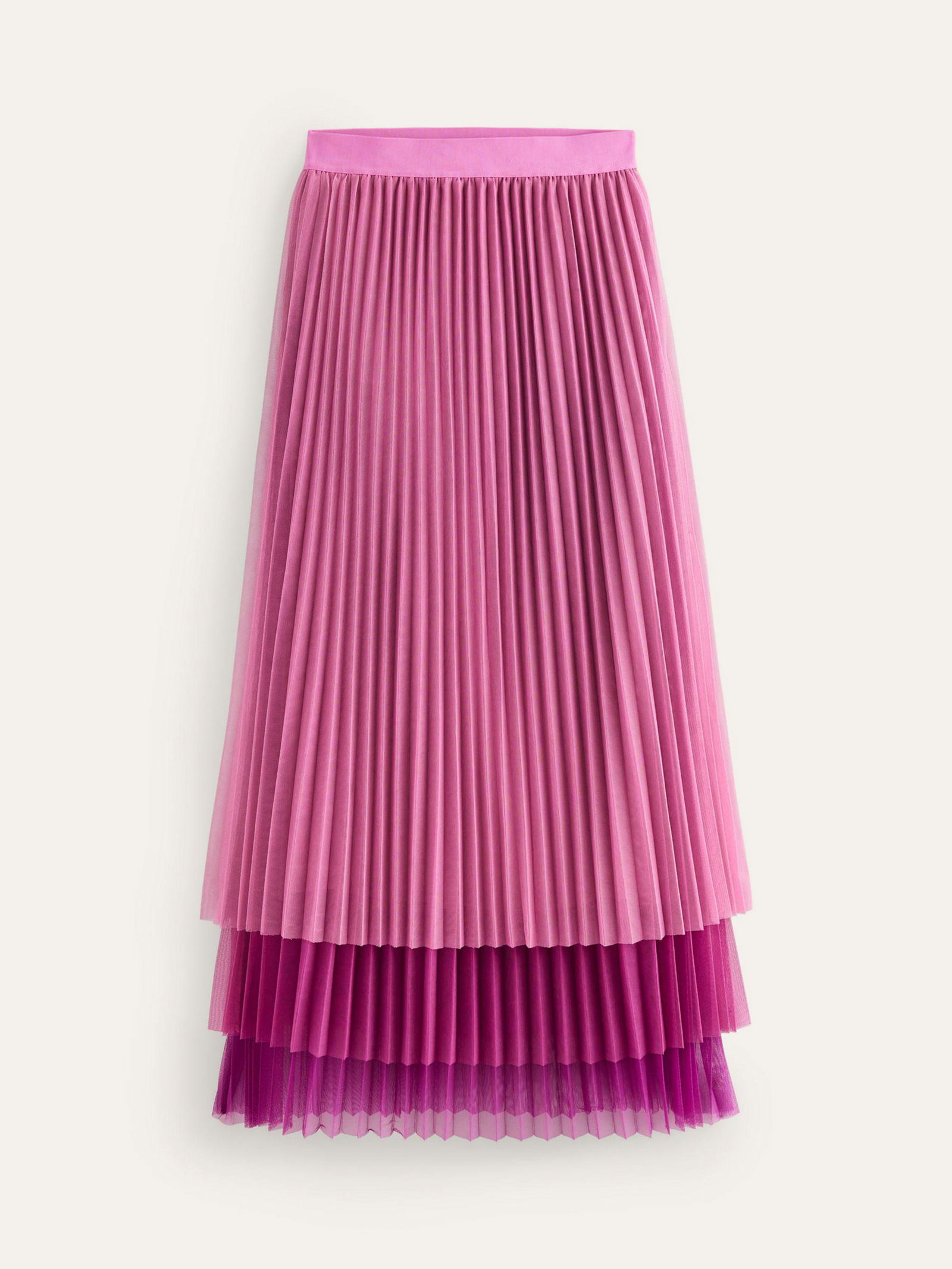 Tulle Tiered Maxi Skirt in Powder Pink