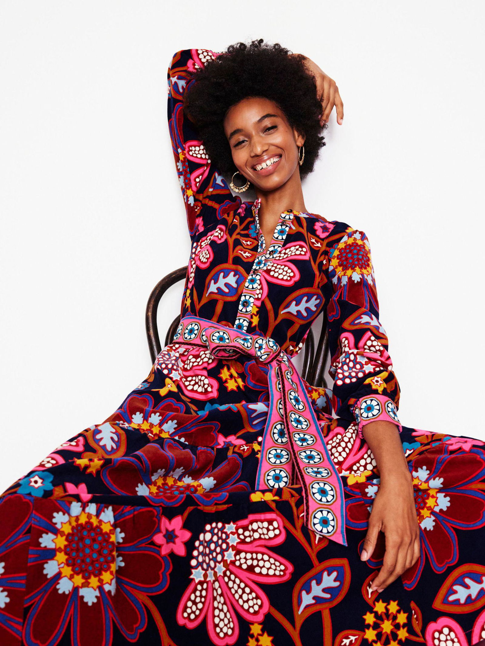 chinese dress ladies Alba Viscose Maxi Dress-Mazarine Blue, Opulent Paisley main image 1