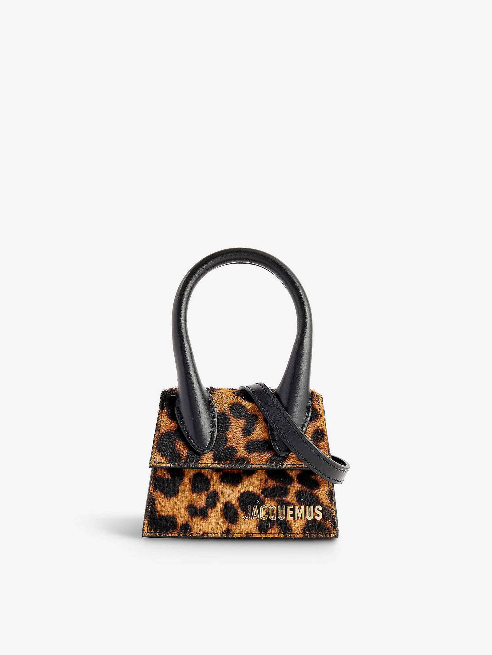 JACQUEMUS Le Chiquito Leopard-Print Leather Top-Handle Bag in PRINT ...