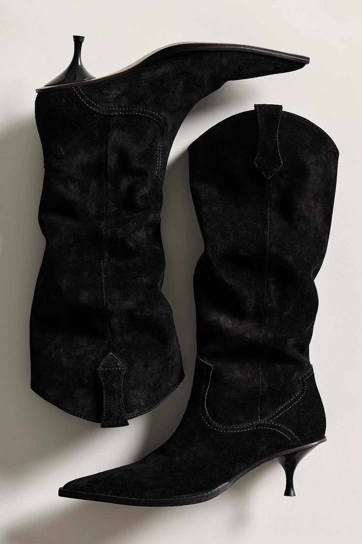 FREE PEOPLE FP Collection - Daisy Slouchy Kitten Heel Boots | endource