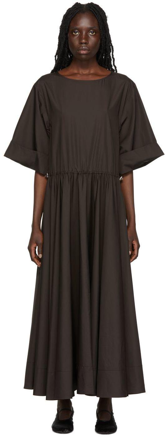 the row brown dress Kion Maxi and the sleek Black Caviar BCBG Max Azria Womens COLOR:Red