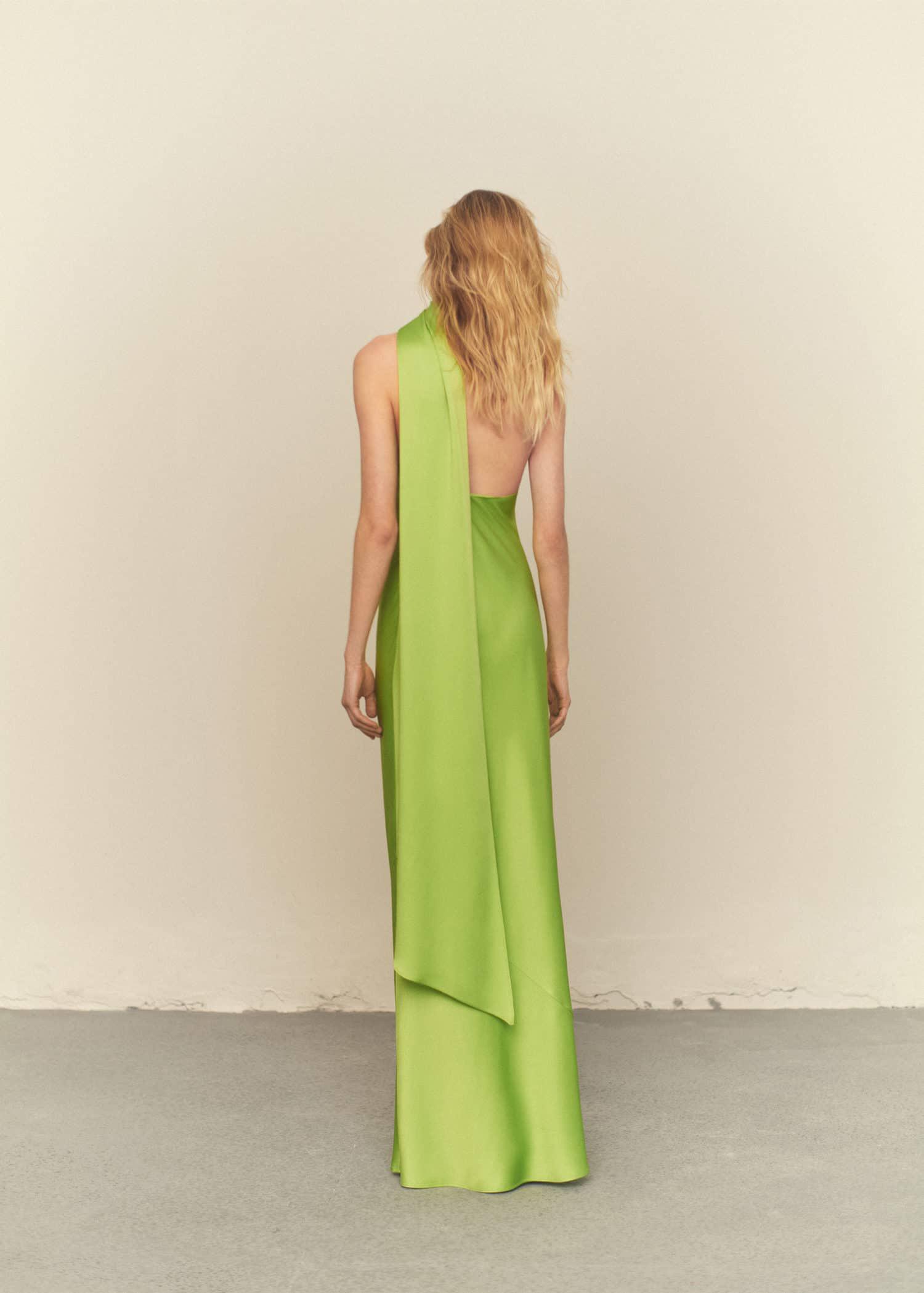 MANGO Asymmetrical Bow Neck Dress | endource