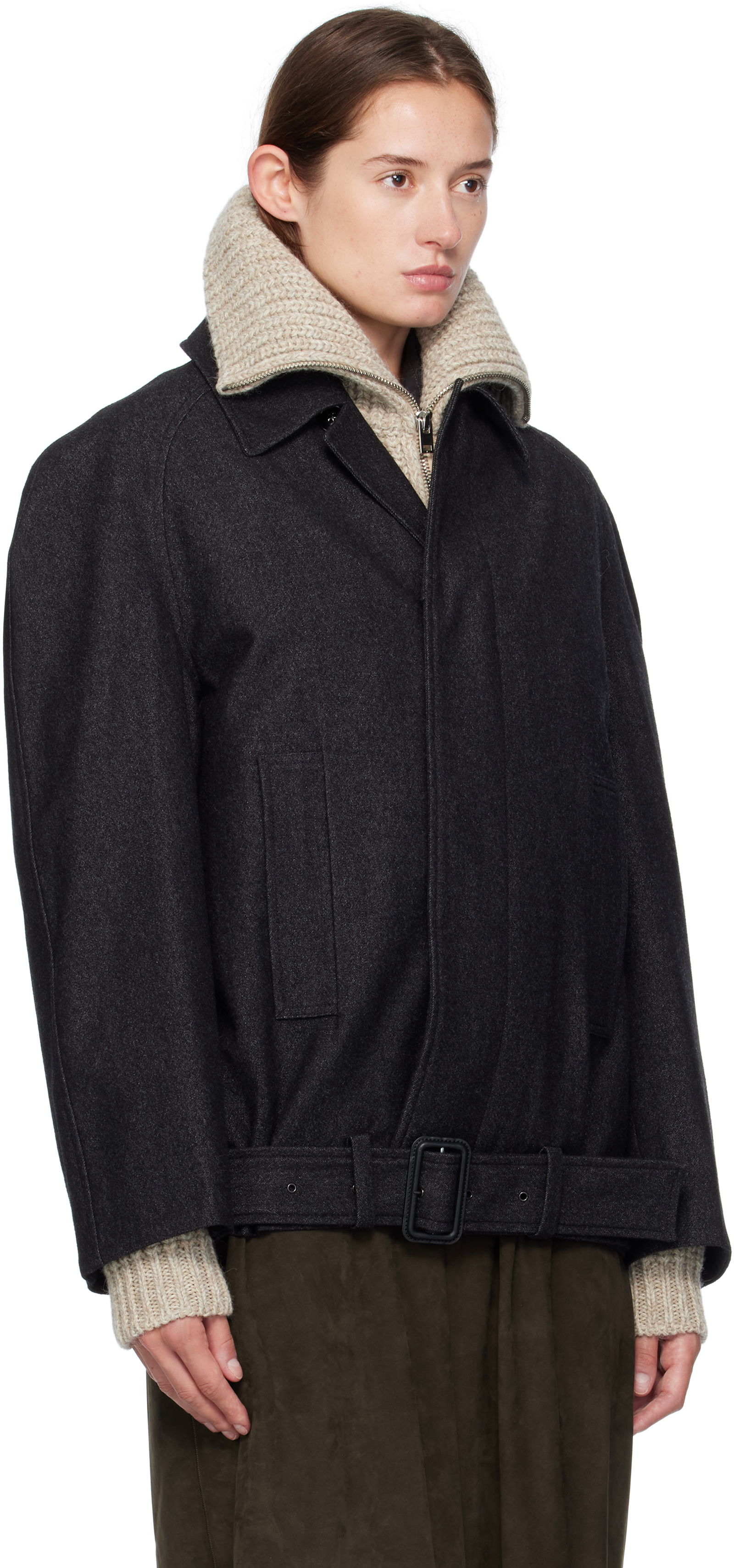 LEMAIRE Raglan Sleeve Short Coat | endource