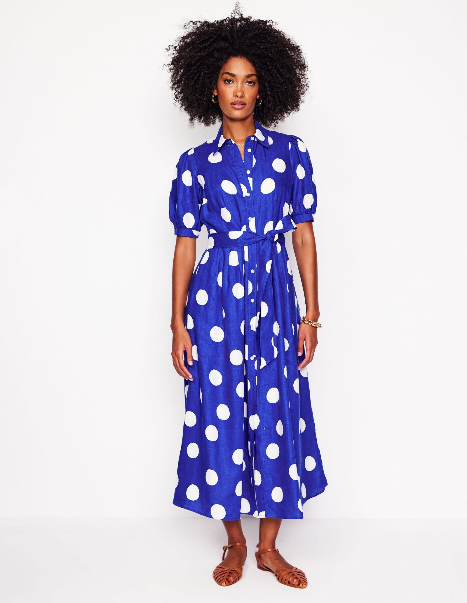 BODEN Alexa Linen Maxi Shirt Dress | endource