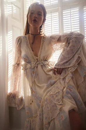 fitted lace wedding dress Free People Adella Sleeveless Maxi Slip Dress for Women main image 1