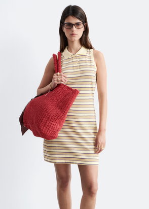 REFORMATION Huckleberry Checked Linen Mini Dress | endource