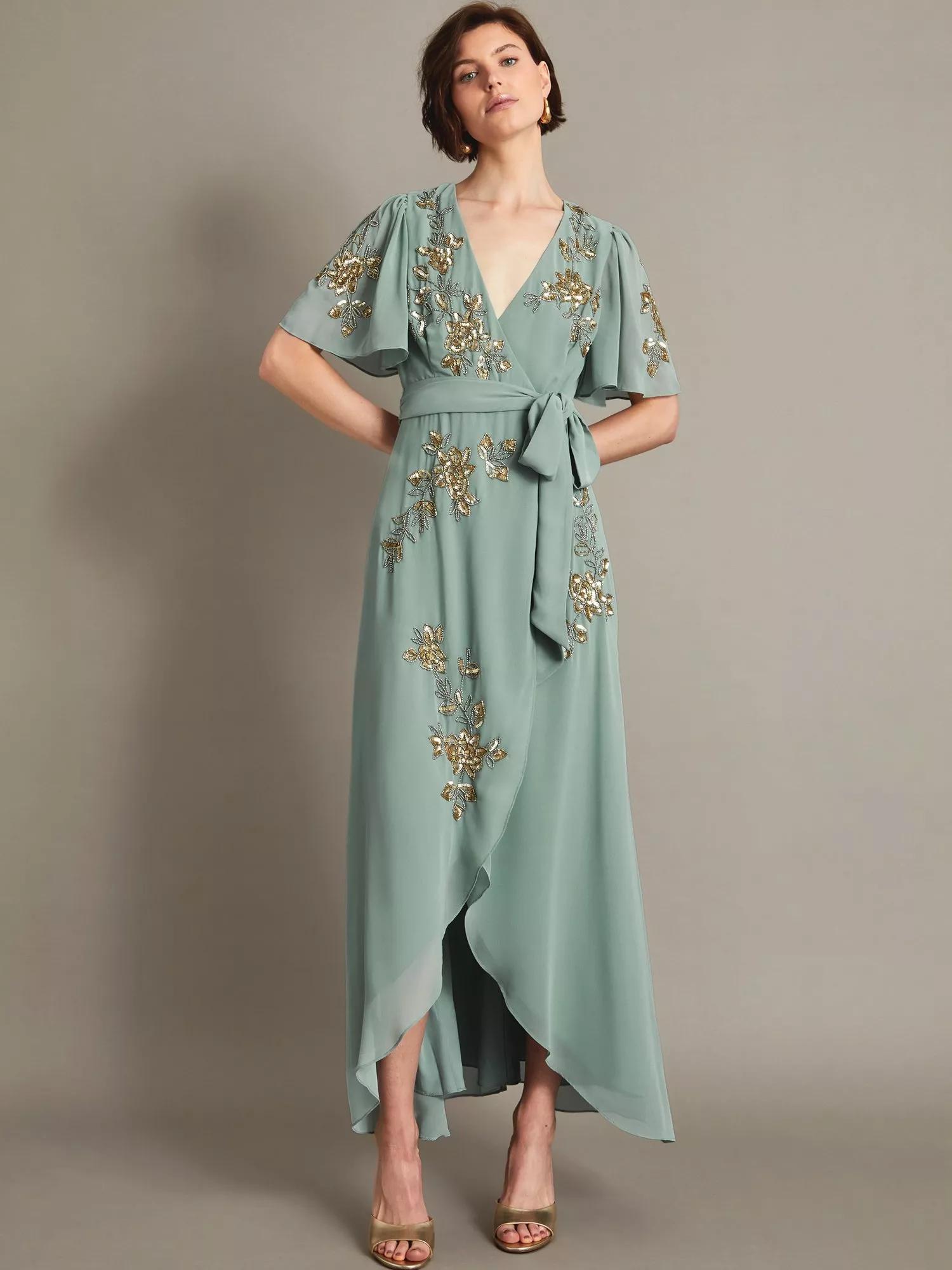 simply be green dress Maddie Short Blouson Sleeve Dress
