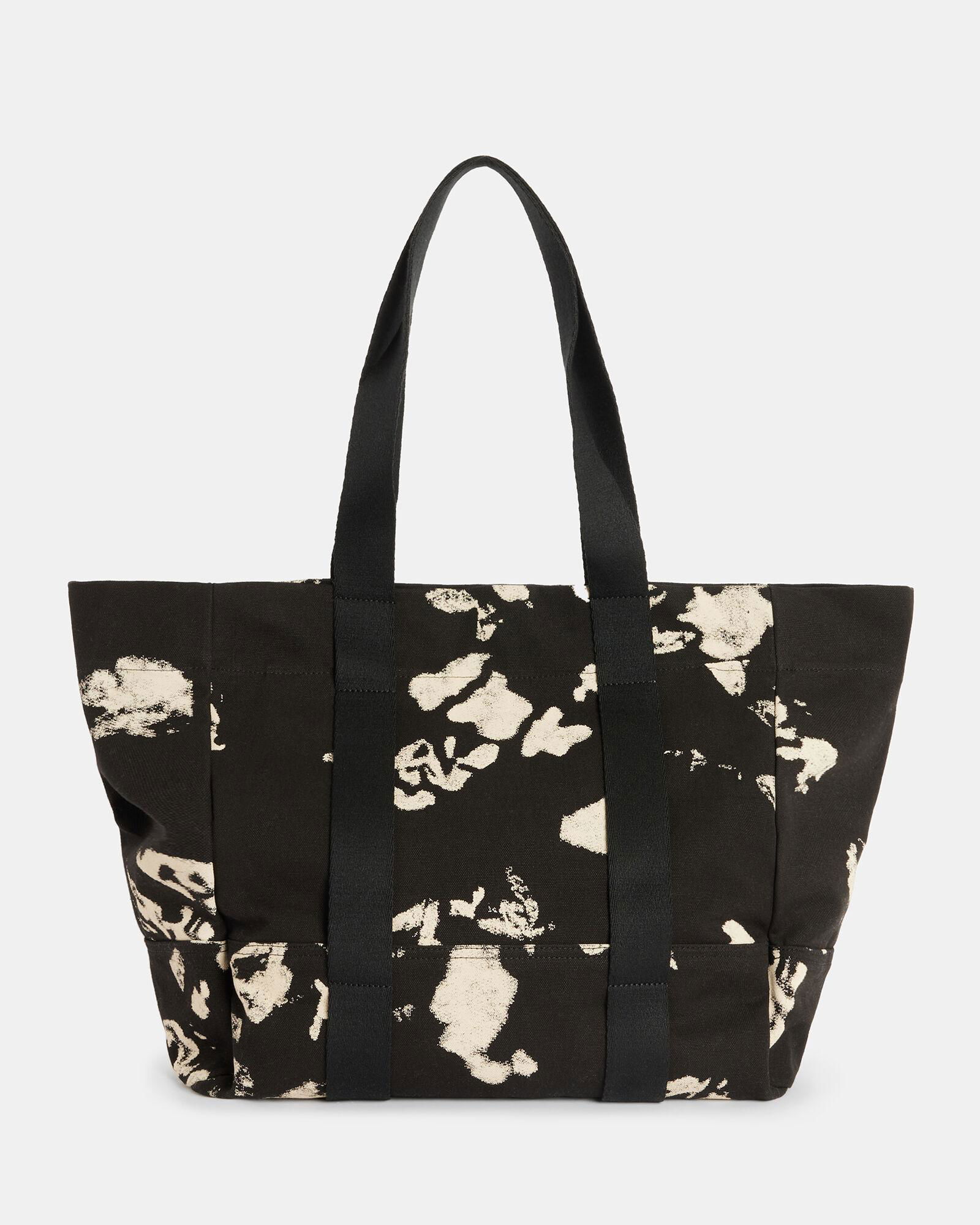 ALLSAINTS Shore Tie Dye Canvas Bag in Black/White | Endource