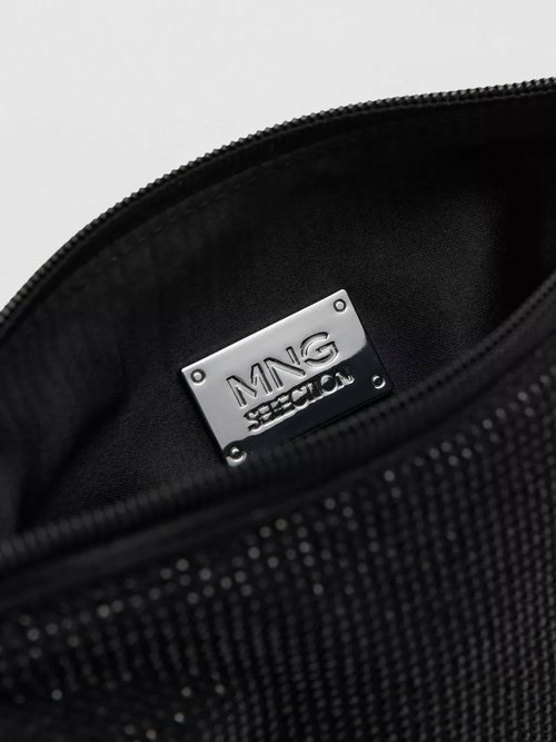 MANGO Embellished Grab Bag, Black | endource