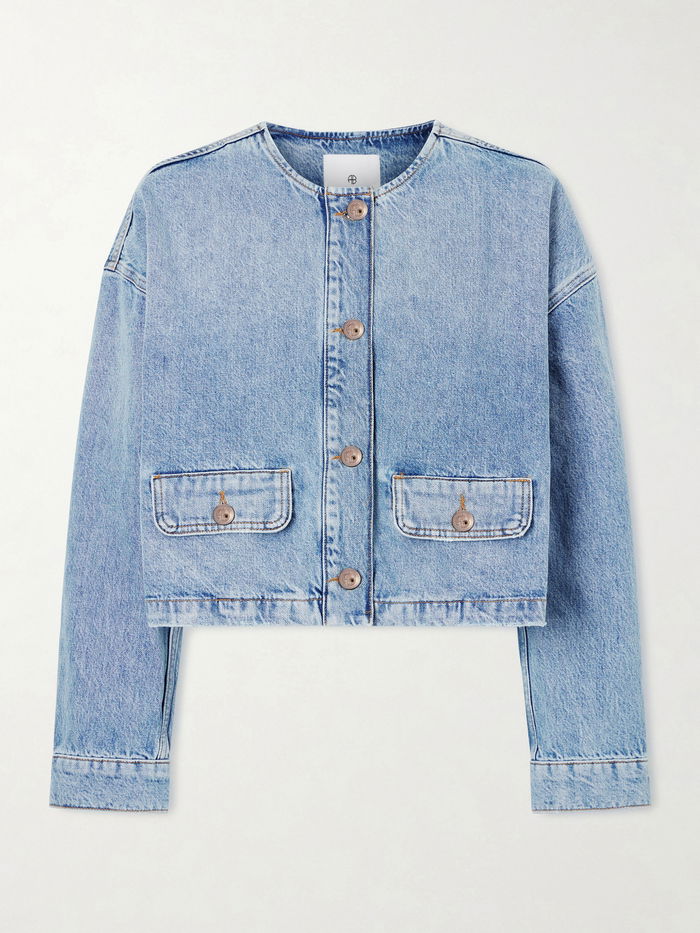 Anine Bing Blanche Jacket in Washed Caspian Blue