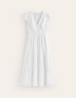 knee length dresses for ladies Boden Green Cary Cotton Midi Dress US 6 R Womens