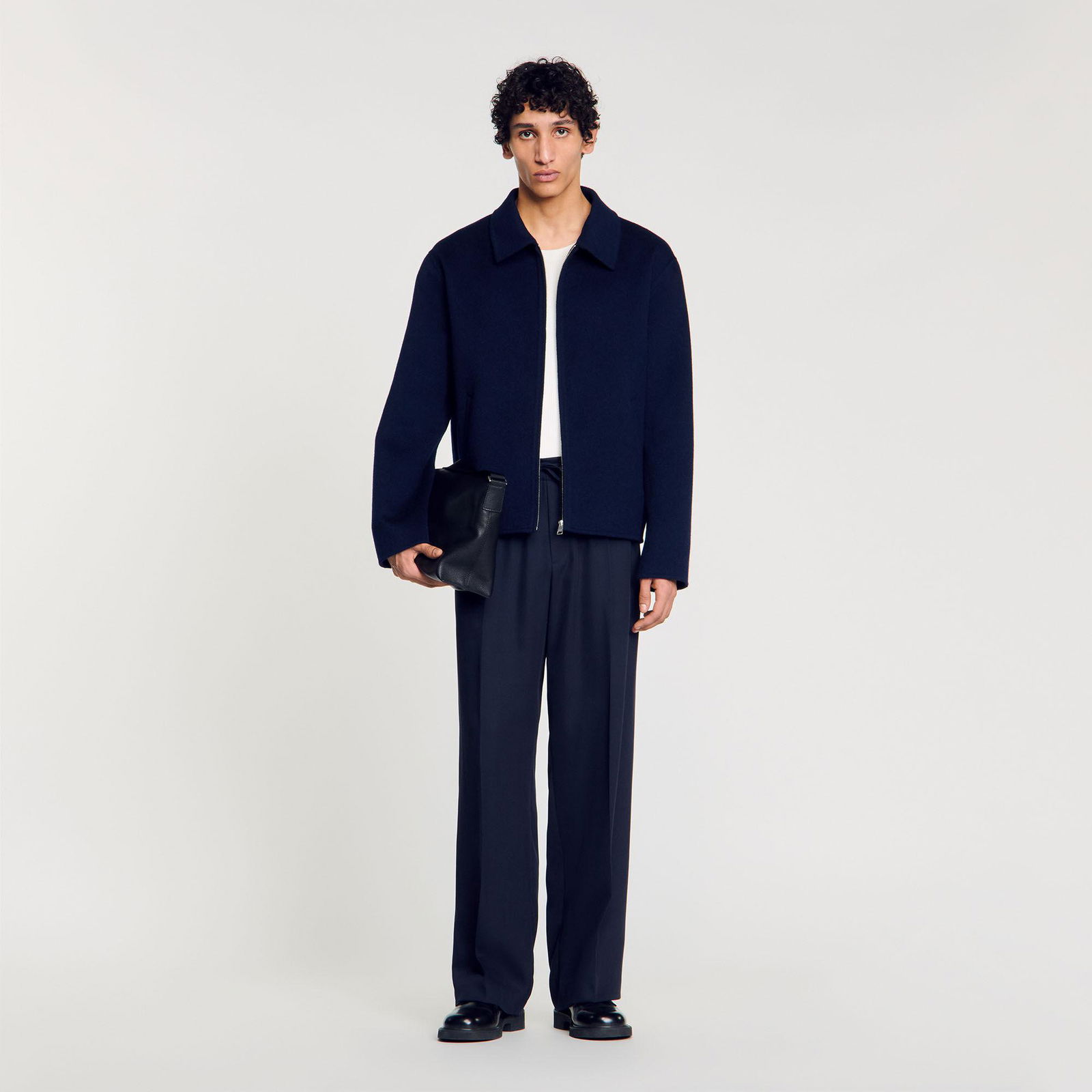 SANDRO Double-Faced Wool Jacket | endource