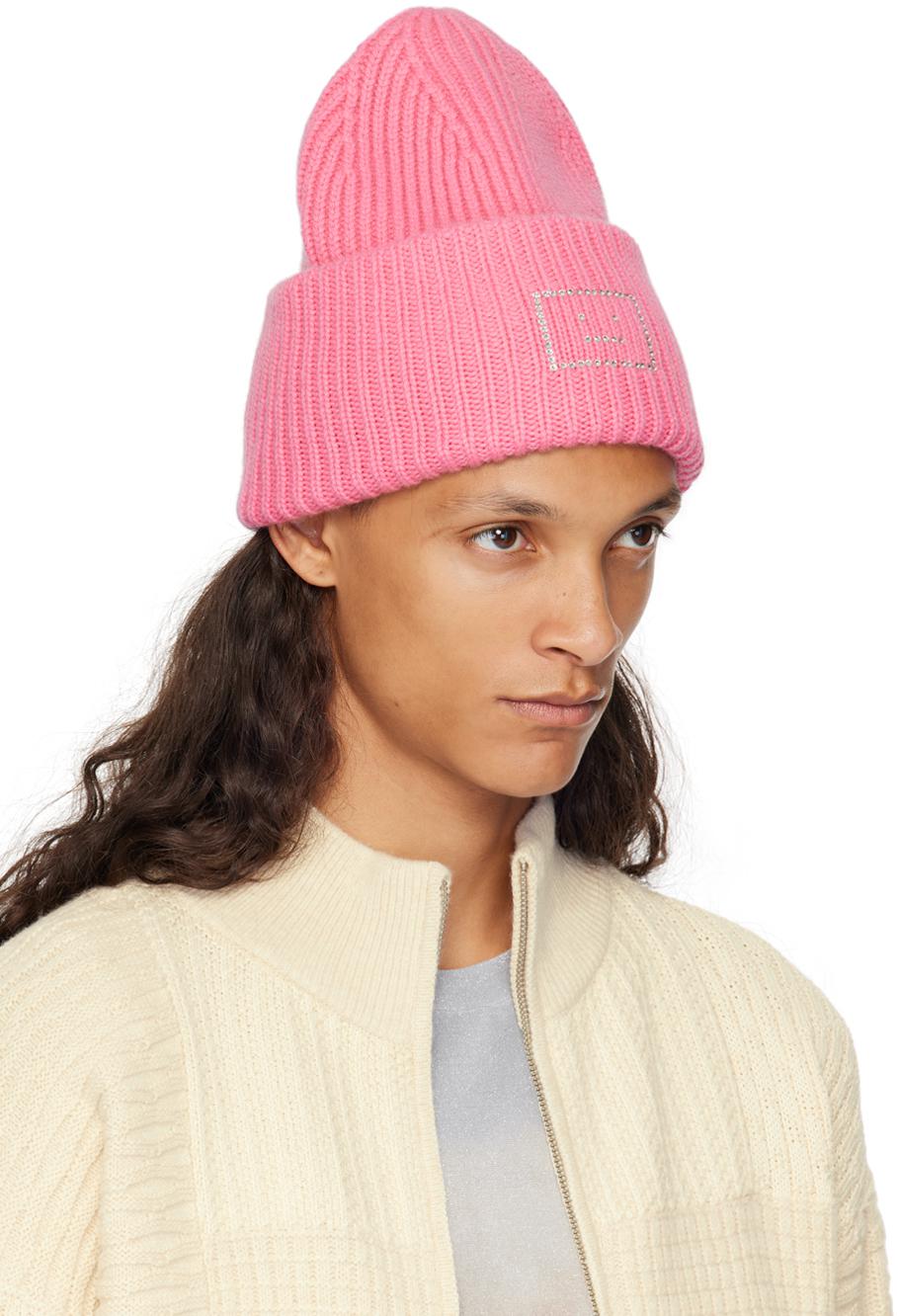 ACNE STUDIOS Embellished Face Logo Beanie | endource display picture 1