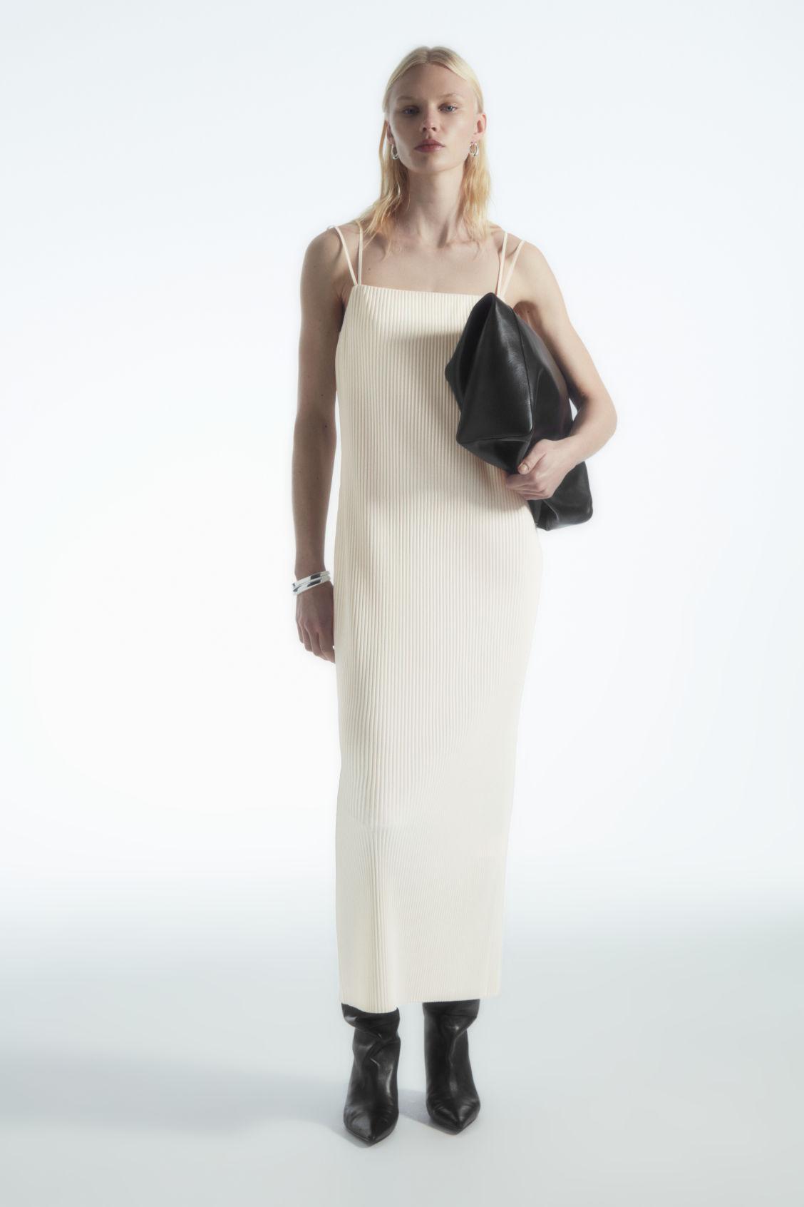 cos jersey midi slip dress Sculptural Jersey Midi Dress (Women)