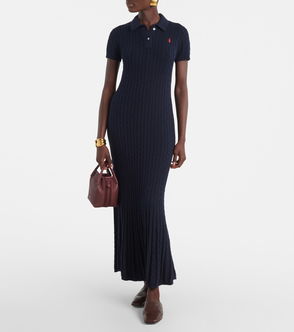 POLO RALPH LAUREN Belted Silk-Blend A-Line Dress | endource