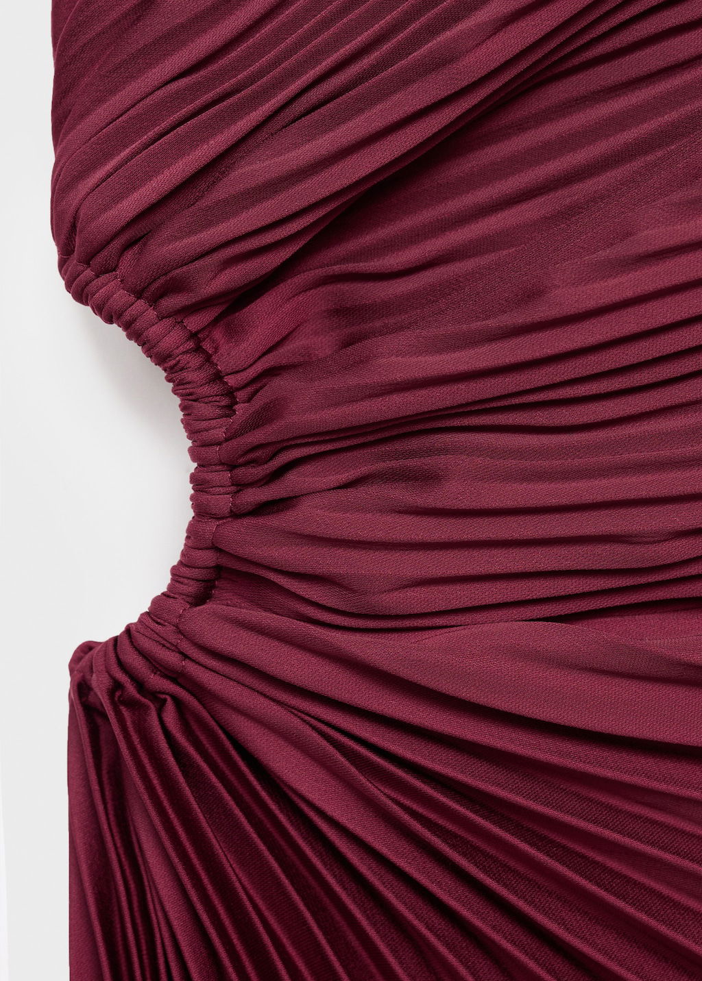 MANGO Pleated Asymmetrical Dress With Opening | endource