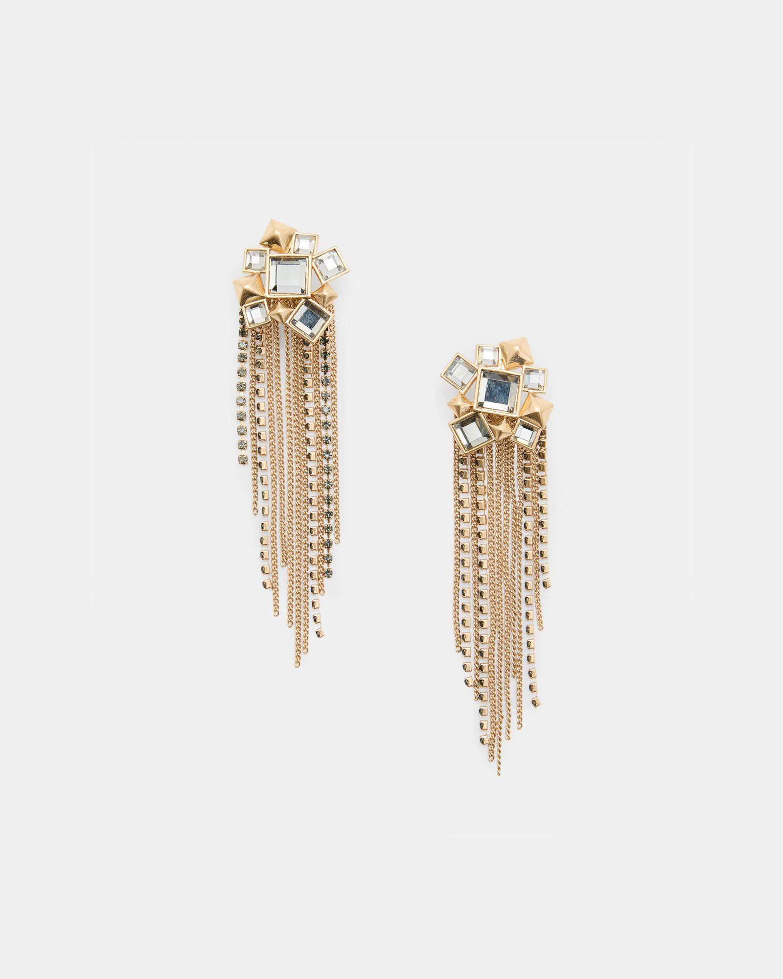 Stine a Windy Viola Whit Chains Earrings - Single