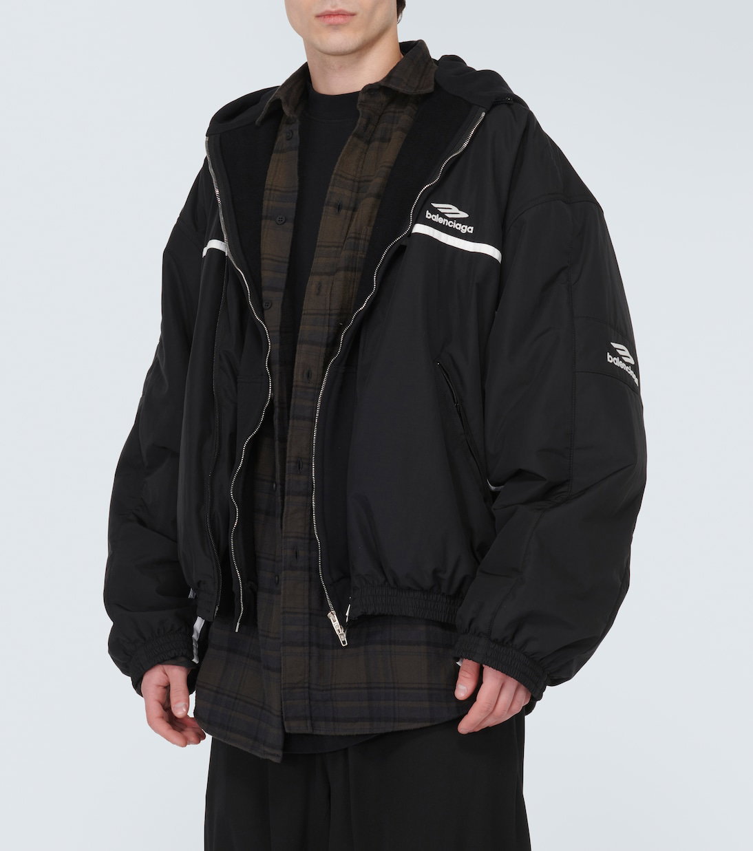 BALENCIAGA 3B Sports Icon Layered Track Jacket | endource