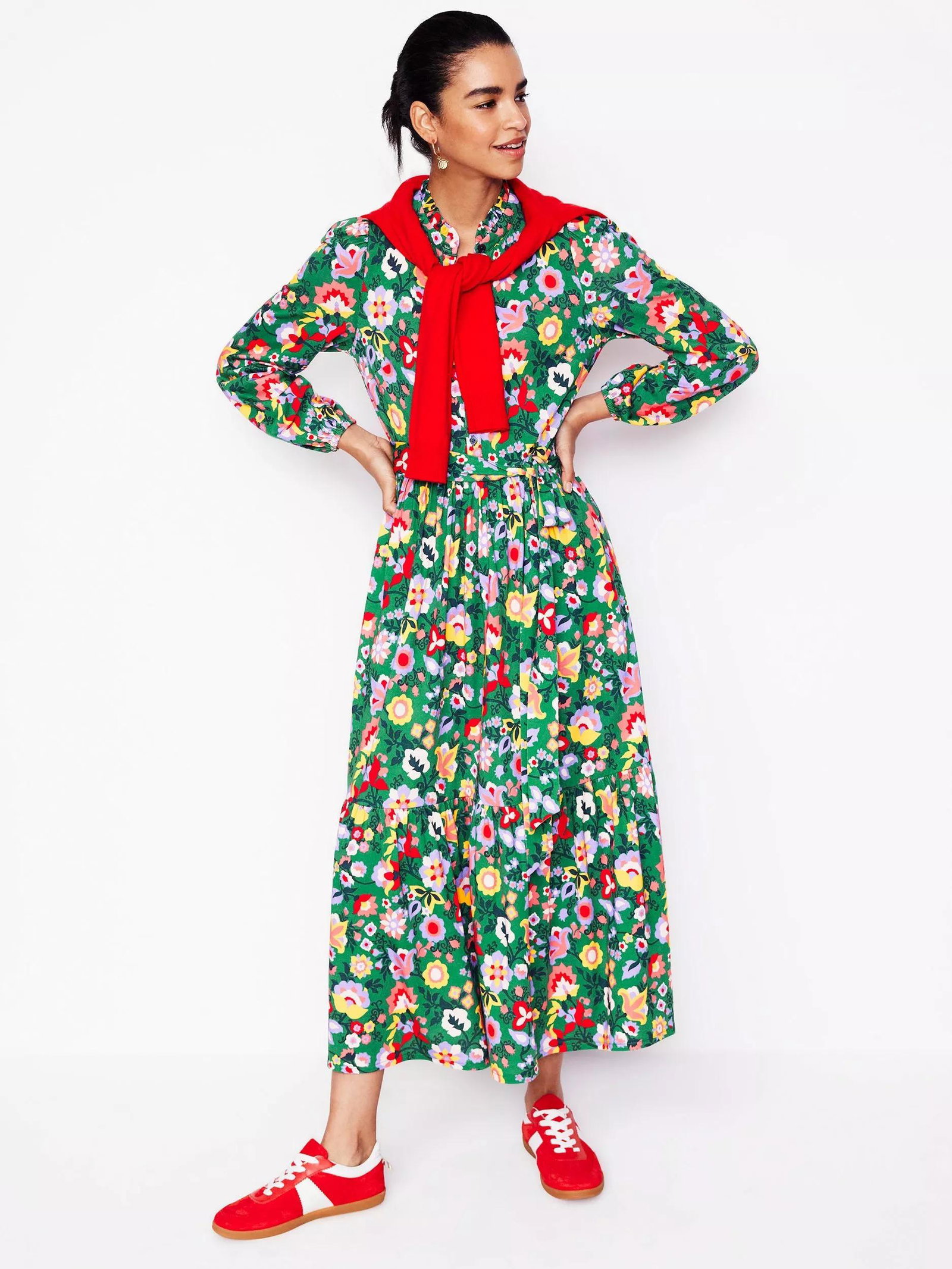 willow tiered jersey dress 45% off BODEN Floral size-30-32
