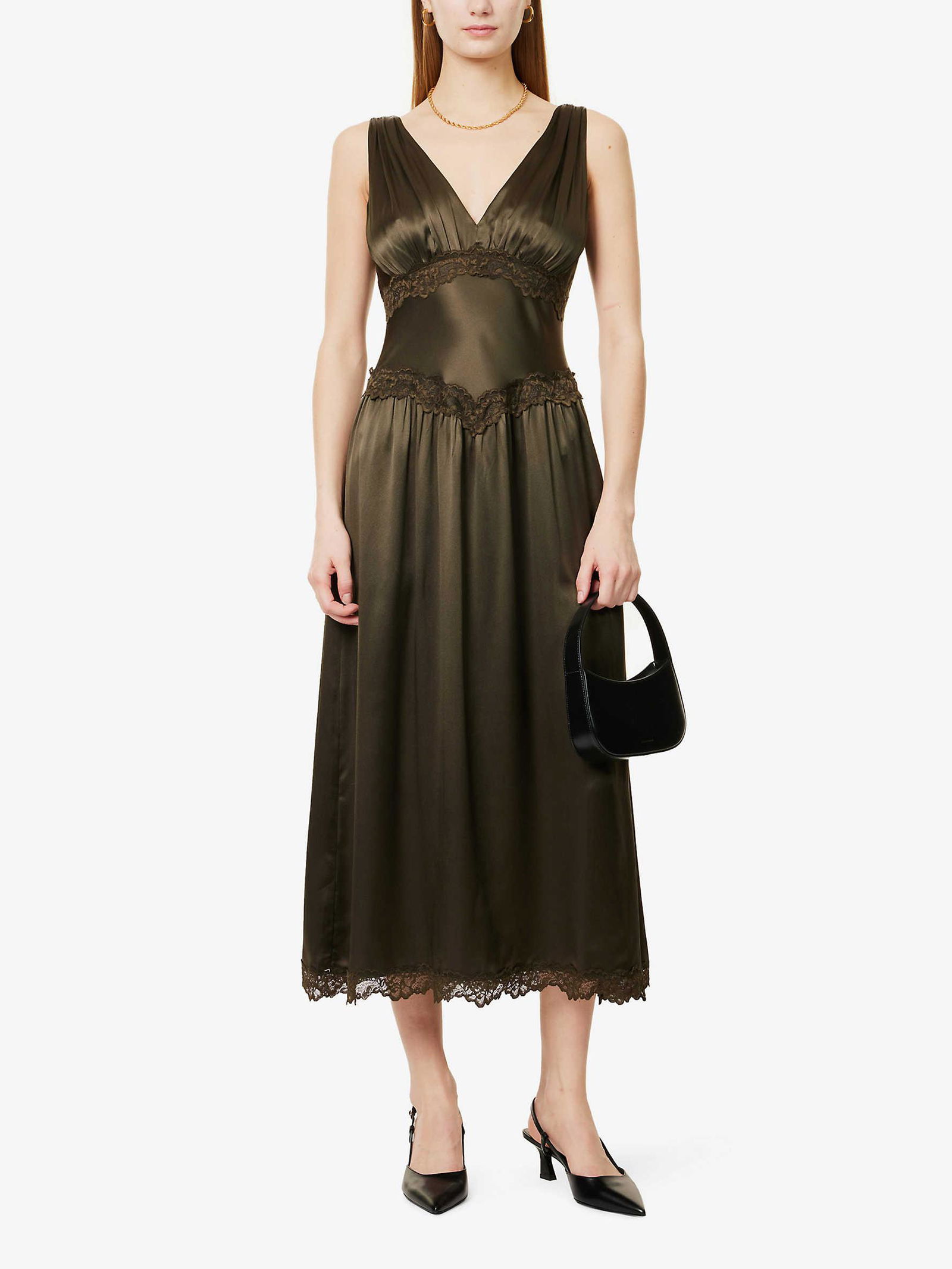 silk satin wedding dress Simple Wide Straps Ivory Wedding Gown with Pockets WD633-Pgmdress US16 / As Picture