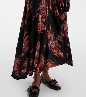 chinese dress ladies GANNI Gathered Maxi Dress – Closet Club