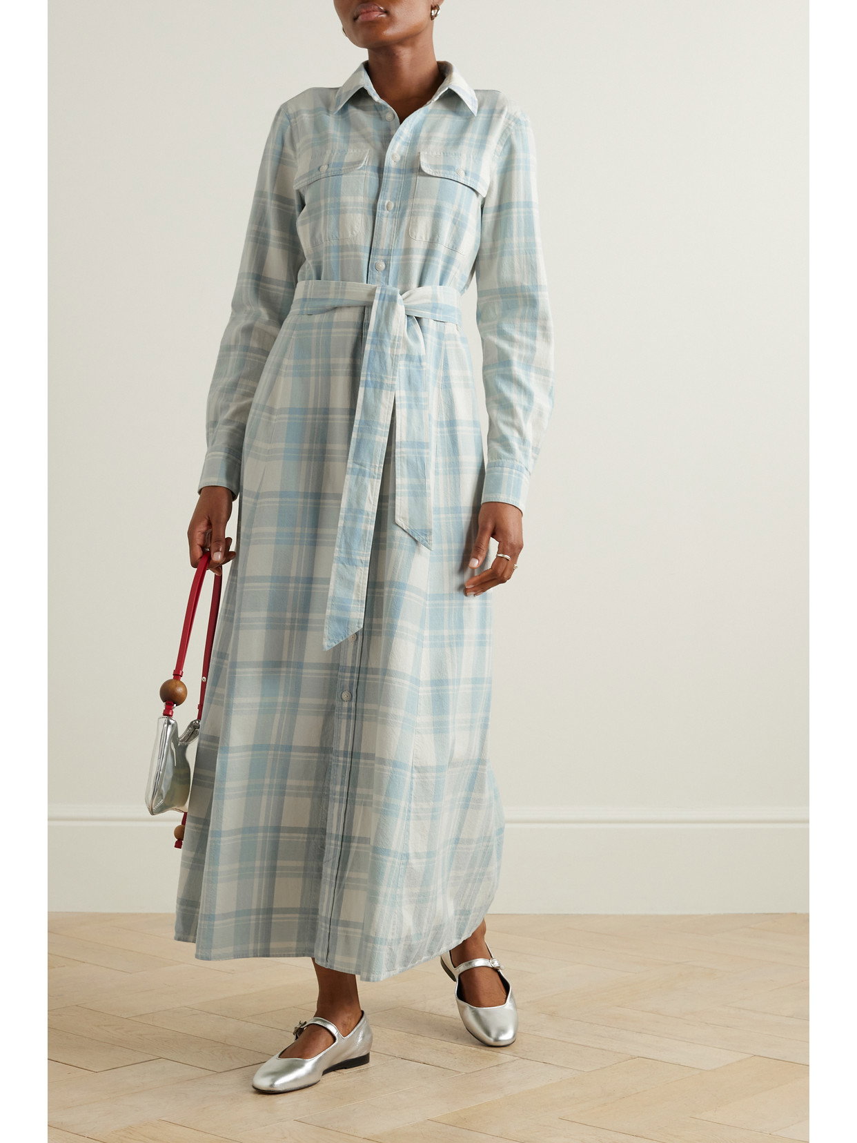 polo plaid shirt dress Polo Ralph Lauren A LINE Dresses Shirt dress, Women's, Size: 34, Red